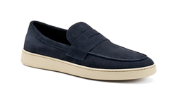 SLIP-ON IN SUEDE 24D4 BLU PANNA
